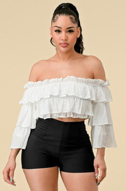 Chic Ruffle Layered Top - Flattering Design, Perfect Fit - Stile boutique