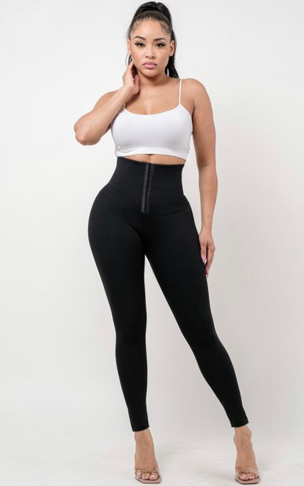 Comfortable Solid Leggings with Girdle - Stile boutique