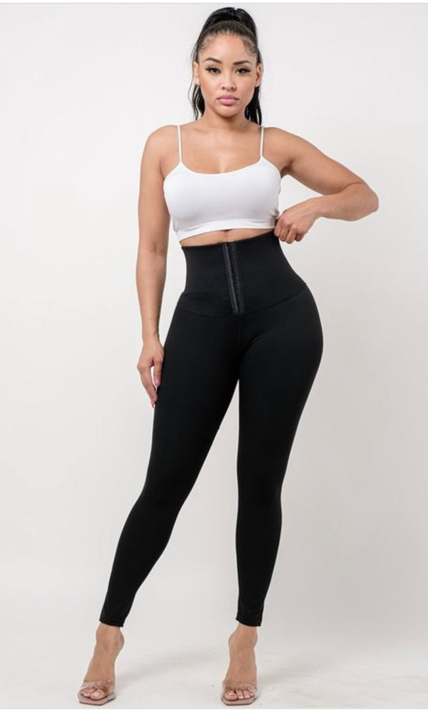 Comfortable Solid Leggings with Girdle - Stile boutique