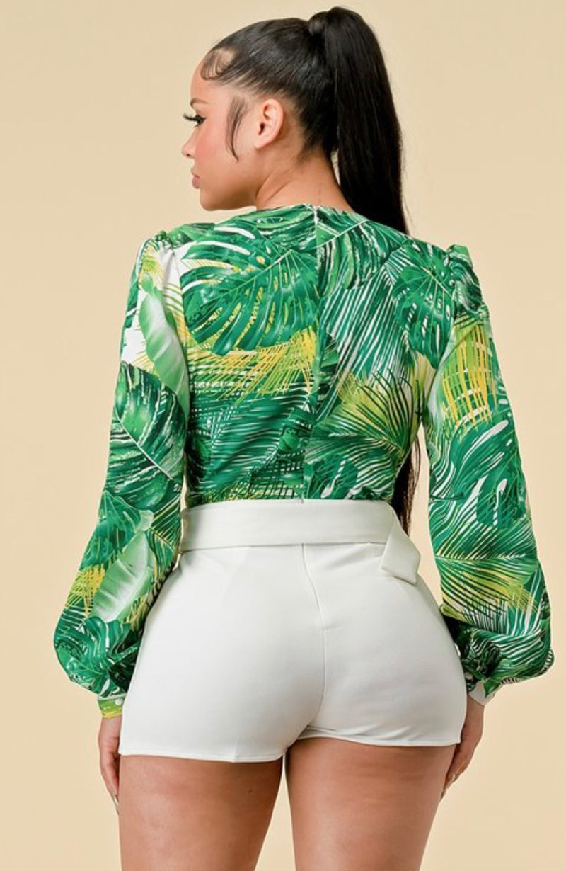 Tropical Print Romper – Stylish Summer Jumpsuit