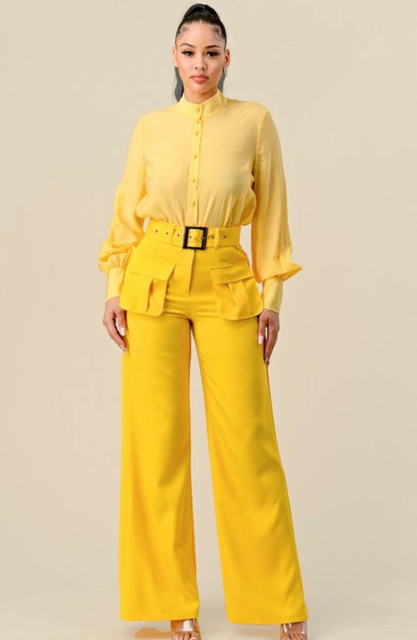 Versatile Blouse & Relaxed Pants Set