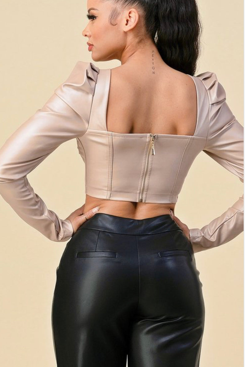 Stylish Leather Top - Chic and Modern