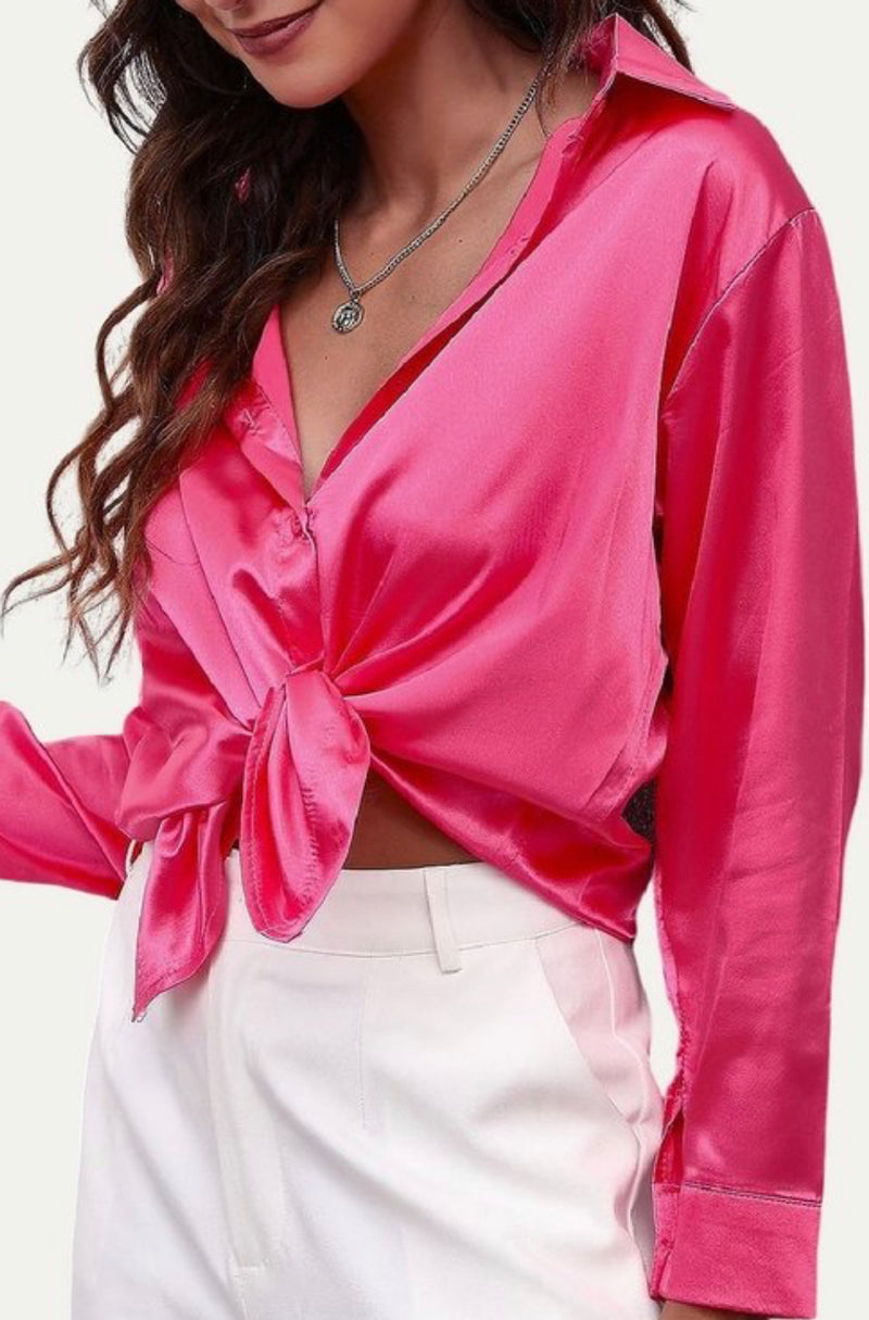 Elegant Long Sleeve Button-Up Shirt