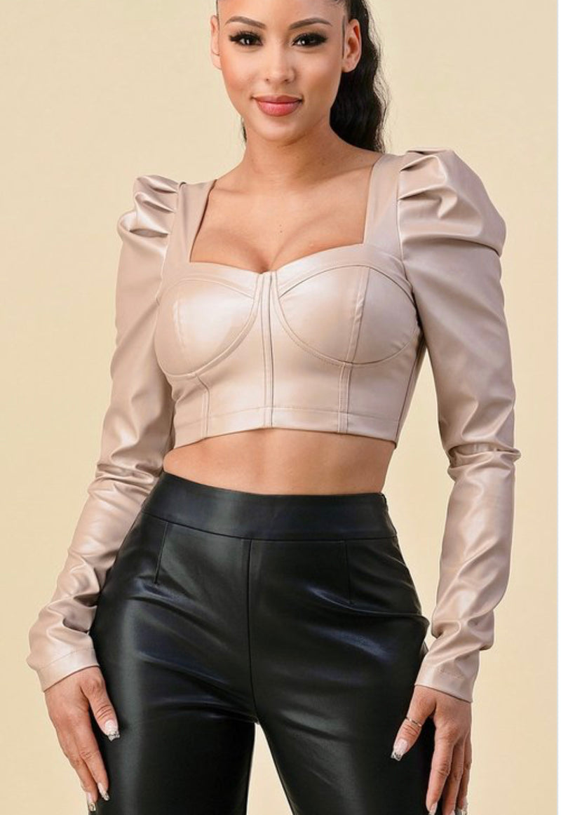 Stylish Leather Top - Chic and Modern