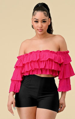 Elegant Ruffle Layered Top