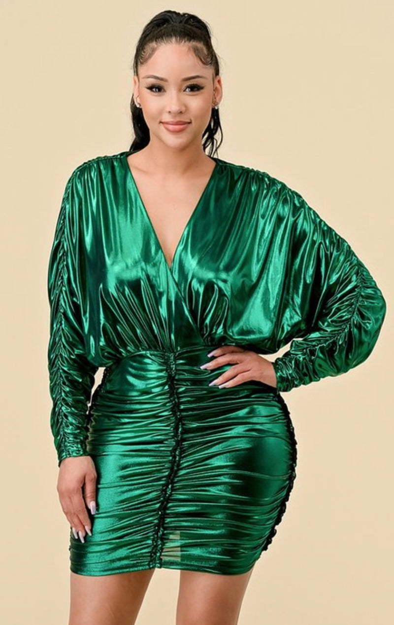 Sexy dress metallic