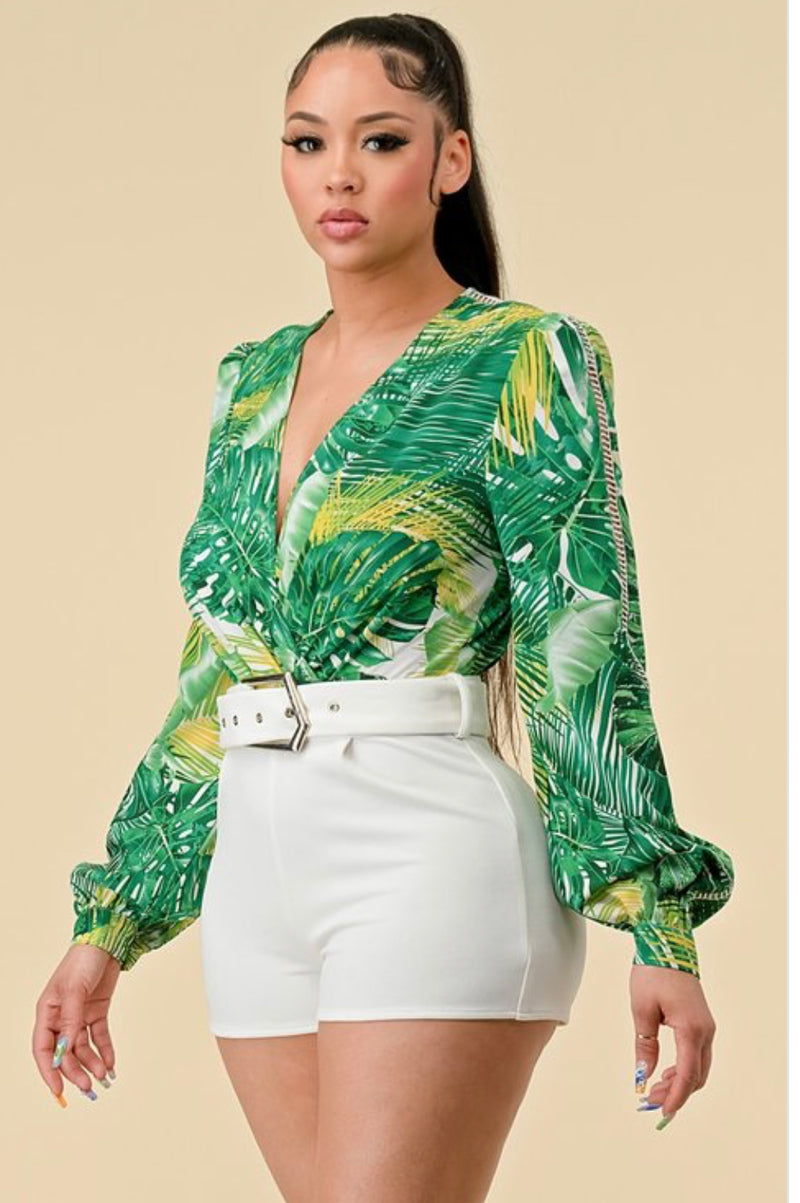 Tropical Print Romper – Stylish Summer Jumpsuit